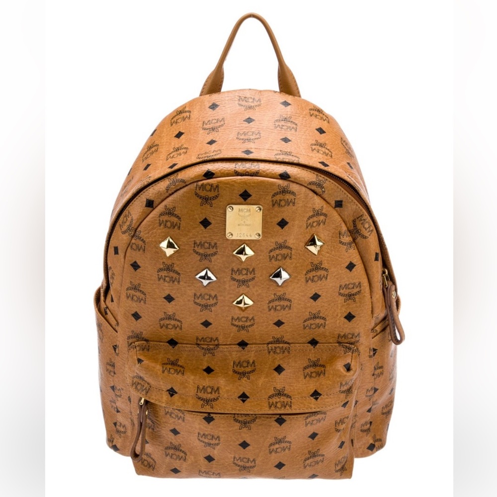 Mcm Brown Logo Backpack - image 1